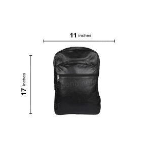 Alternative view of Black Genuine Leather Backpack