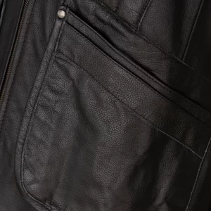Alternative view of Black Quilted Leather Vest for Men