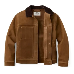 Alternative view of Short Cruiser Roughout Leather Jacket