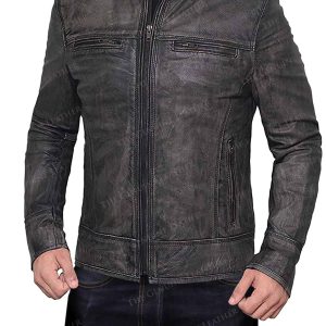Alternative view of Bomber Lambskin Genuine Leather Jacket