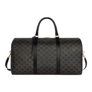 Alternative view of Large Travel Black Leather Duffle Bag