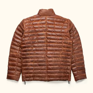 Light Brown Bridger Leather Down Jacket
