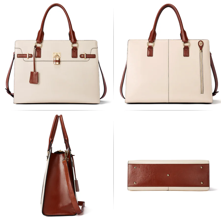 Machk Bostanten Vintage Style Leather Briefcase - Image 3