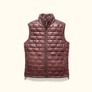 Mahogany Brown New Teton Leather Light Down Vest