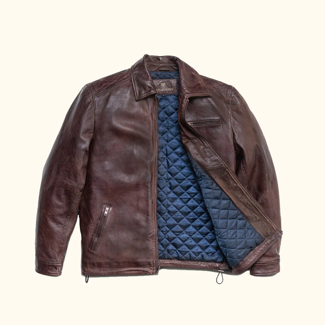 Mahogany New Glenwood Leather Driving Jacket - Image 2