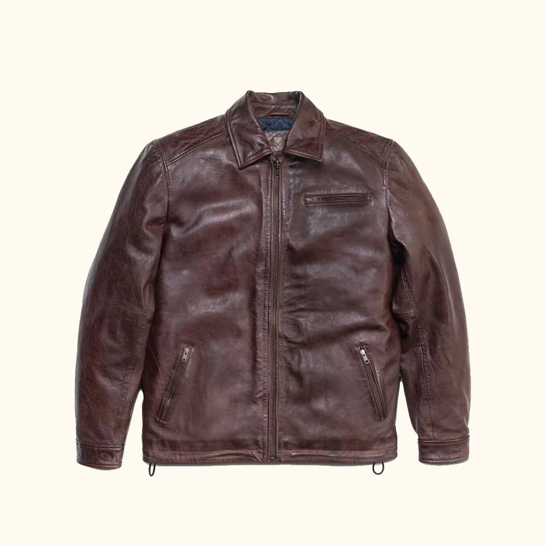 Mahogany New Glenwood Leather Driving Jacket