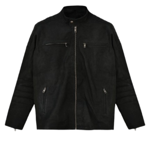 Mans Scott Adkins Accident Black Leather Jacket