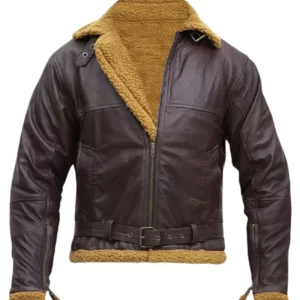 Men B3 Flying Aviator Pilot Shearling Jacket