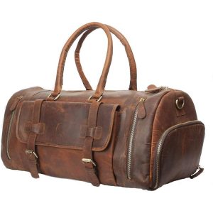 Alternative view of Men Clay Leather Duffel Bag