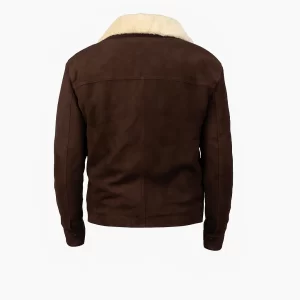 Alternative view of Men Coffner Brown Shearling Fur Suede Jacket