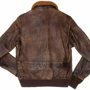 Alternative view of Men Distressed Flight Bomber Jacket