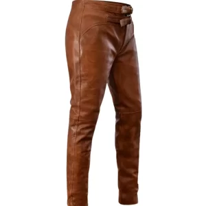 Alternative view of Men’s Distressed Brown Leather Pants