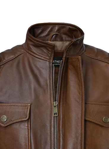Men's Frank Grillo Boss Level Black Leather Jacket - Image 4
