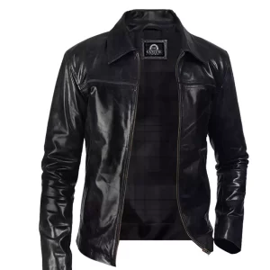 Men Mystical Black Leather Jacket