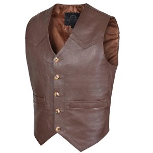 Alternative view of Men Brown Premium Leather Vest