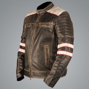 Alternative view of Mens Retro 2 Distressed Brown Leather Jacket