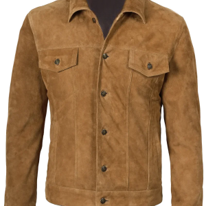 Alternative view of Logan Light Brown Trucker Suede Jacket