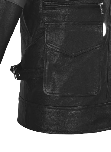 Mens Resident Evil Black Leather Jacket - Image 4