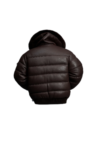 Men’s Aspen Leather Bubble Bomber Jacket - Image 2