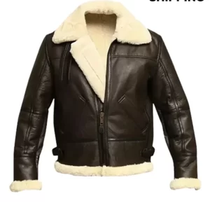 Alternative view of Mens B3 Bomber FUR Aviator Sheepskin Leather Jacket