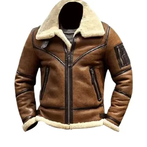 Men's Aviator B3 Flight Lambskin Leather Shearling Jacket
