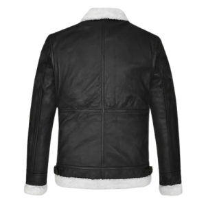 Alternative view of Mens B3 Aviator Black Leather Jacket