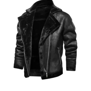 Men's Aviator Pilot Bomber Fur Jacket