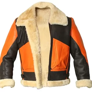 Alternative view of Mens B3 Shearling Sheepskin Orange Jacket