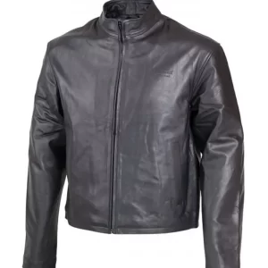 Mens Biker Cafe Racer Leather Jacket