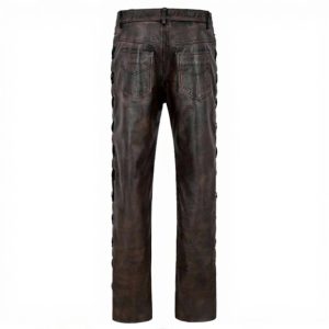 Alternative view of Men's Biker Laced Cowhide Leather Pant