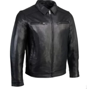 Men's Black Fashion Car Coat Jacket