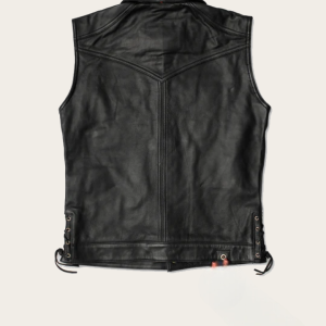 Alternative view of Men’s Black Full Grain Cowhide Leather Vest