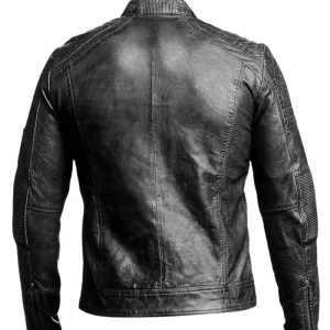 Alternative view of Men Black Genuine Biker Jacket
