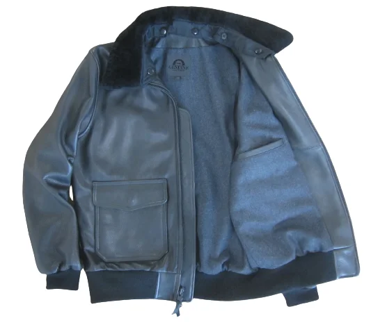 Men's Black Naked Leather Jacket - Image 2