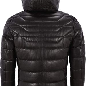 Alternative view of Men’s Black Puffer Hooded Jacket