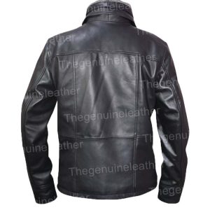 Alternative view of Mens Black Leather Shearling Jacket