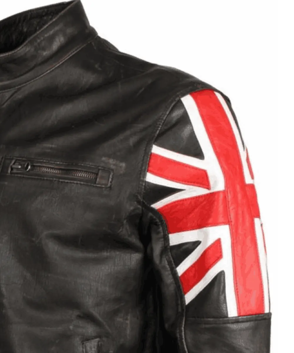 Mens Genuine Biker Jacket - Image 3