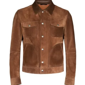 Mens Brown Suede Leather Jacket