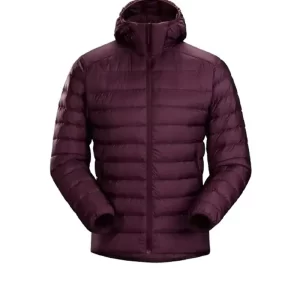 Men's Burgundy Puffer Jacket
