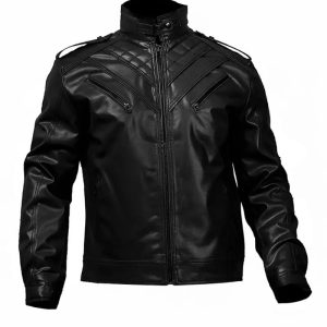 Alternative view of Mens Cafe Racer Leather Jacket