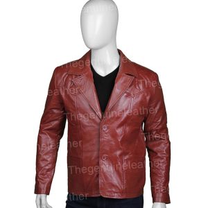 Alternative view of Mens Brown Leather Blazer