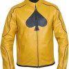 Men's Classy Dijon Mustard Leather Jacket