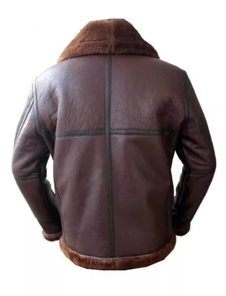 Mens Coffmen Shearling Leather Jacket - Image 3