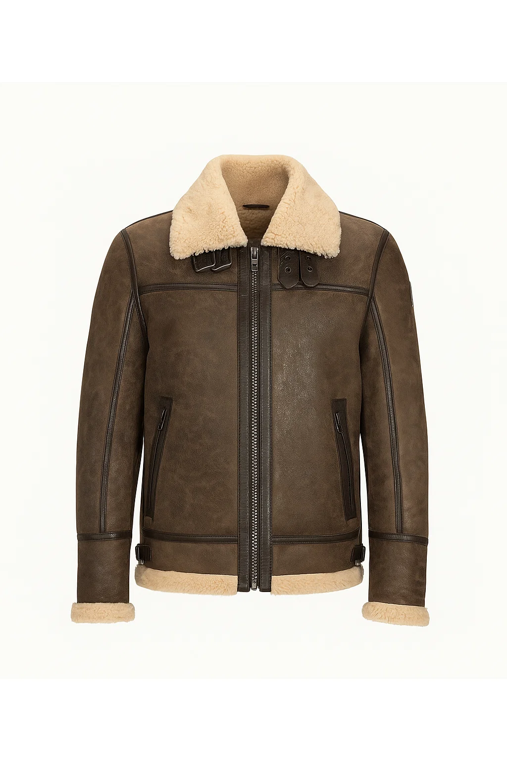 Men's Dark Brown Flight Bomber Leather Jacket
