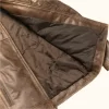 Men's Distressed Brown Cafe Racer Leather Jacket