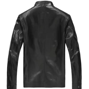 Alternative view of Men Fashion Leather Motorcycle Jacket