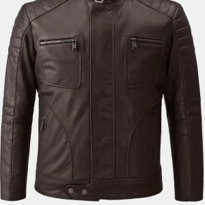 Men's Firefly Moto Brown Biker Leather Jacket