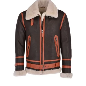 Men's Flying Aviator Shearling Bomber Jacket