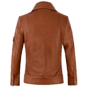 Alternative view of Men's Genuine Leather Classic Biker Jacket
