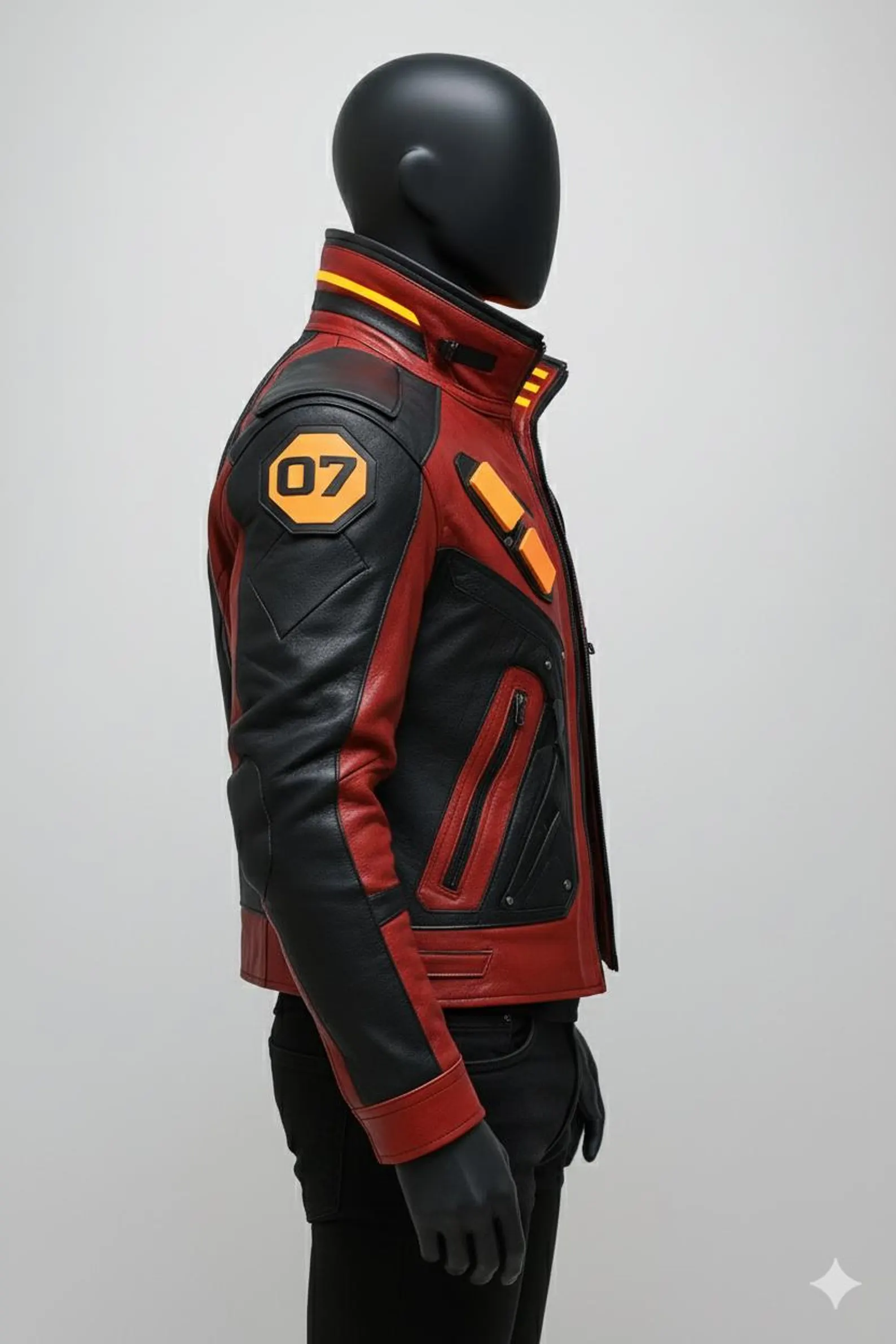 Men's Handmade Cyberpunk Leather Jacket